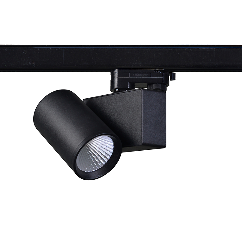 SAND BLACK LED TRACK LUMINAIRE 20W 4000K 3-PHASE 38° 2400LM 230V AC Ra80 5YRS - ledmania.gr