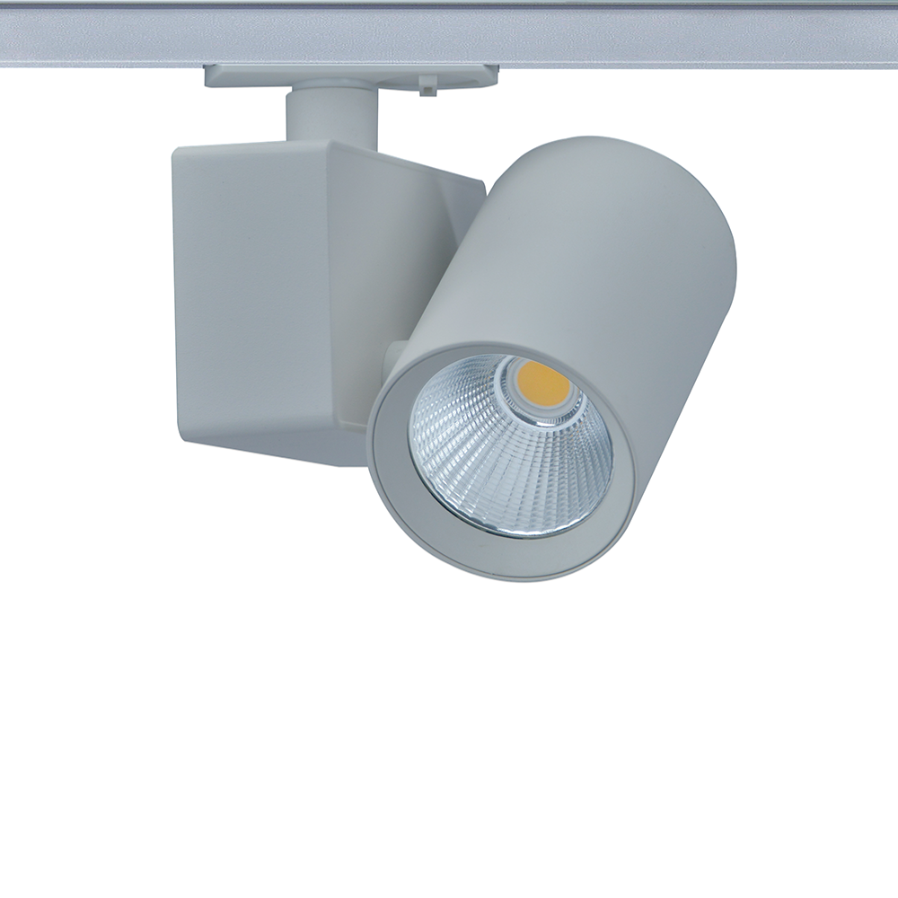 ΓΚΡΙ LED ΣΠΟΤ ΡΑΓΑΣ 20W 4000K 1-PHASE 38° 2400LM 230V AC Ra80 5YRS - ledmania.gr