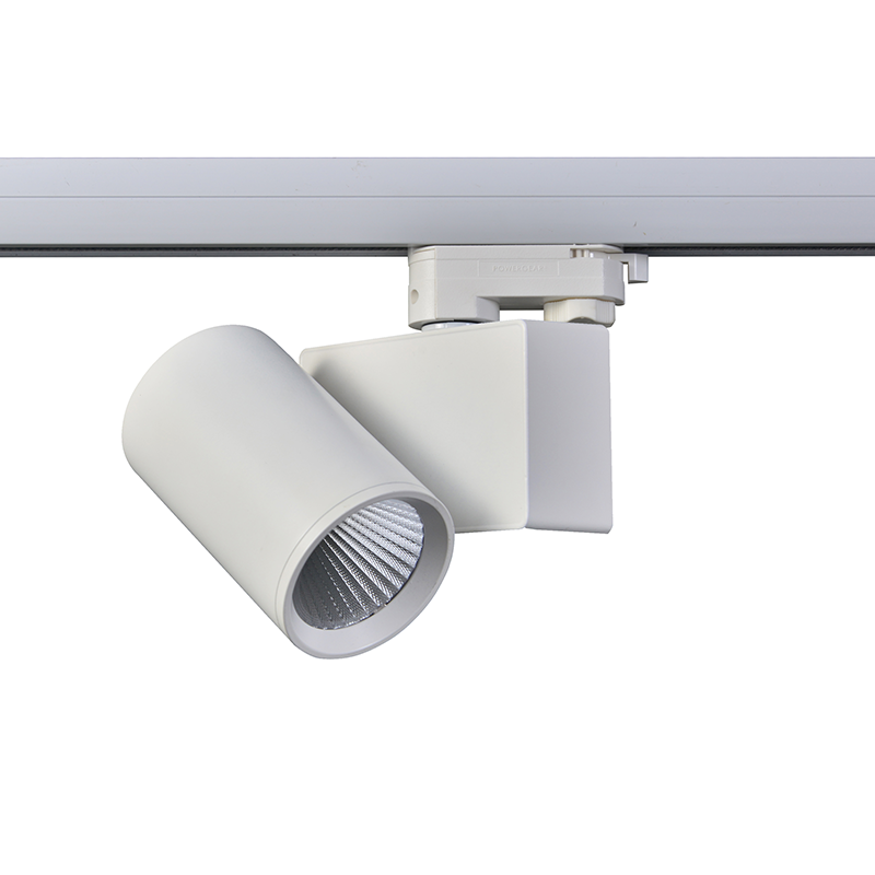 SAND WHITE LED TRACK LUMINAIRE 20W 4000K 3-PHASE 38° 2400LM 230V AC Ra80 5YRS - ledmania.gr