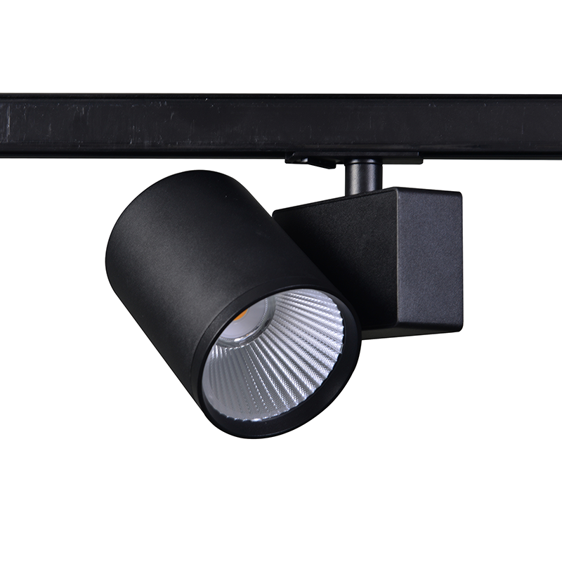 SAND BLACK LED TRACK LUMINAIRE 40W 4000K 1-PHASE 38° 4600LM 230V AC Ra80 5YRS - ledmania.gr