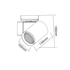 SAND WHITE LED TRACK LUMINAIRE 40W 4000K 1-PHASE 38° 4600LM 230V AC Ra80 5YRS - ledmania.gr