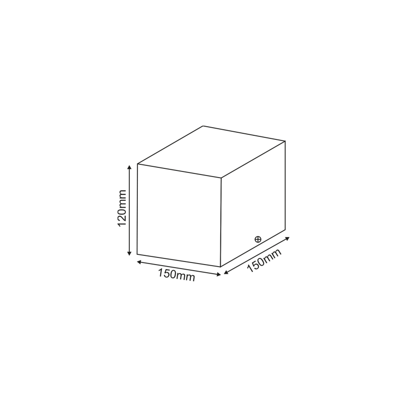 ^  ΣΠΟΤ ΟΡΟΦΗΣ AR111 ΜΟΝΟ ΛΕΥΚΟ 150x150x120 - ledmania.gr
