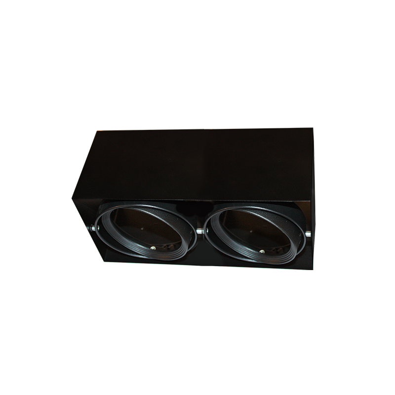 ^  ΣΠΟΤ ΟΡΟΦΗΣ AR111 ΔΙΠΛΟ ΜΑΥΡΟ 150x300x120 - ledmania.gr