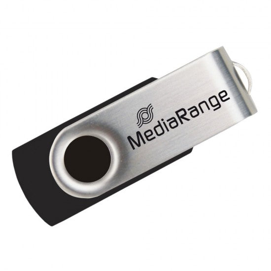 MediaRange USB 2.0 Flash Drive 32GB (Black/Silver) (MR911) - ledmania.gr