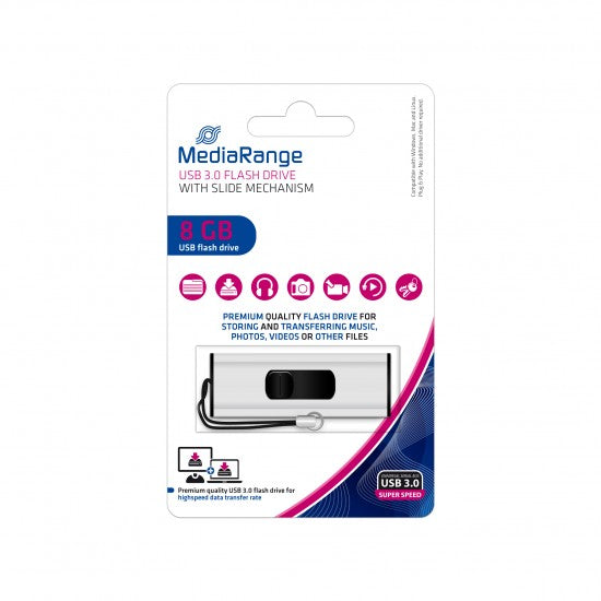 MediaRange USB 3.0 Flash Drive 8GB (MR914) - ledmania.gr