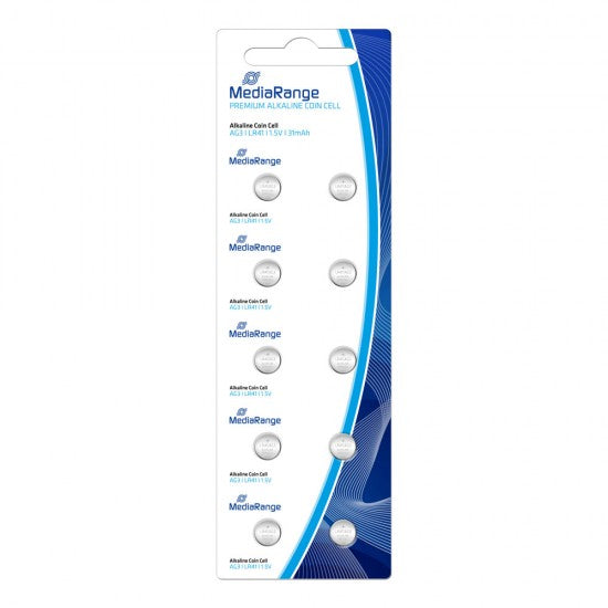 Αλκαλική Μπαταρία MediaRange Premium Coin Cells AG3 1.5V (LR41) (10 Pack) - ledmania.gr