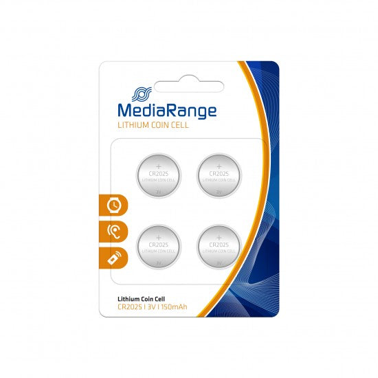 Μπαταρία Λιθίου MediaRange Coin Cells CR2025 3V (4 Pack) - ledmania.gr