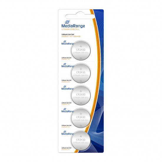 Μπαταρία Λιθίου MediaRange Coin Cells CR2430 3V (5 Pack) - ledmania.gr