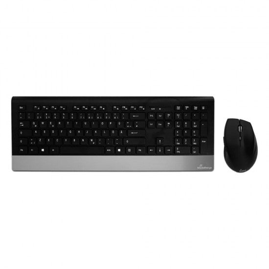 MediaRange Wireless Keyboard & Mouse Combo Highline Series (Black/Silver) (MROS105-GR) - ledmania.gr