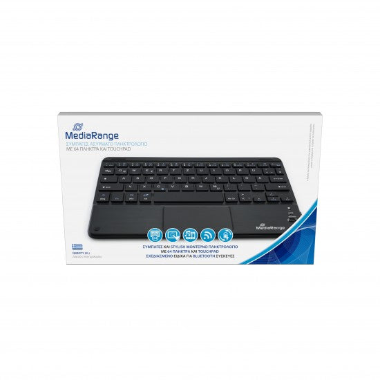 MediaRange Compact-sized Bluetooth Keyboard with 78 ultraflat keys and touchpad (Black) (MROS130-GR) - ledmania.gr