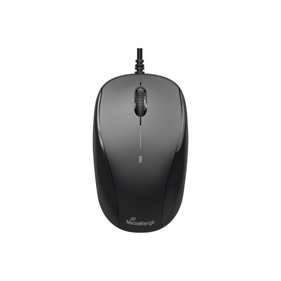 MediaRange Optical Mouse Corded 3-Button (Black, Wired) (MROS213) - ledmania.gr