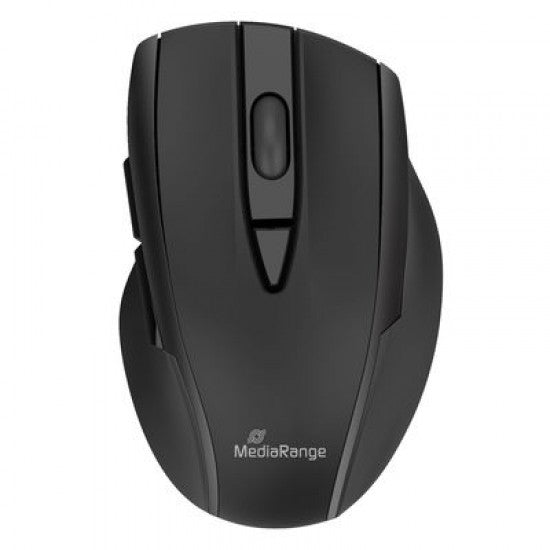 MediaRange 5-button Bluetooth® mouse with optical sensor 1.200 dpi, 1.600 dpi or 2.400 dpi, black (MROS217) - ledmania.gr