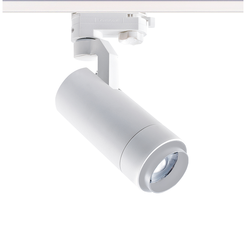 SAND WHITE LED ZOOMABLE TRACK LUMINAIRE 15W 4000K 3-PHASE 20-50° 1500LM MAX. 230V AC Ra80 5YRS - ledmania.gr
