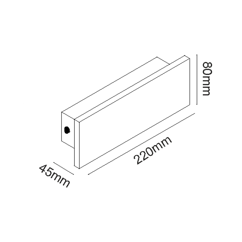 ^ΕΠΙΤΟΙΧΟ ΓΡΑΜΜΙΚΟ ΦΩΤΙΣΤΙΚΟ LED SMD 8W 480LM 230V AC 3000K RA80 IP65 30.000HRS ΜΑΥΡΟ ΤΣΙΜΕΝΤΟ - ledmania.gr
