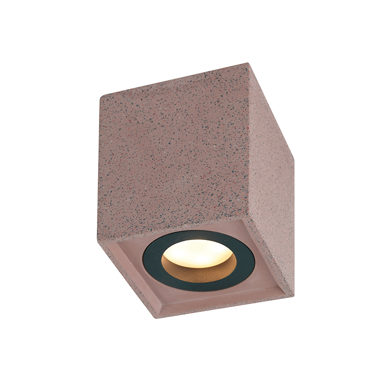 ^ΕΠΙΤΟΙΧΟ Φ/Σ 1ΧGU10 ΚΟΚΚΙΝΟ ΤΣΙΜΕΝΤΟ 8,5X8,5XH10CM MONTE - ledmania.gr