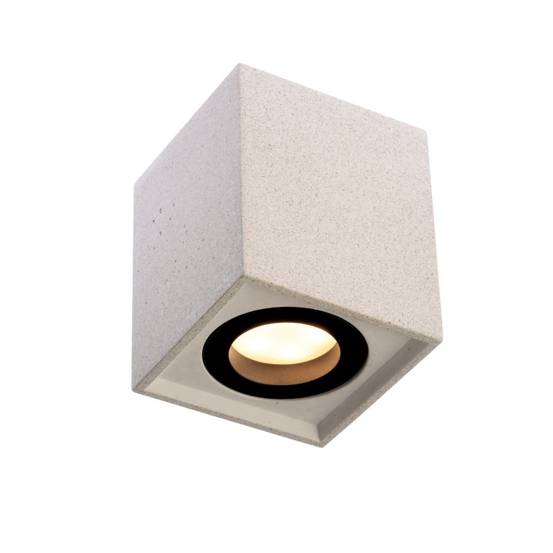 ^ΕΠΙΤΟΙΧΟ Φ/Σ 1ΧGU10 ΛΕΥΚΟ ΤΣΙΜΕΝΤΟ 8,5X8,5XH10CM MONTE - ledmania.gr