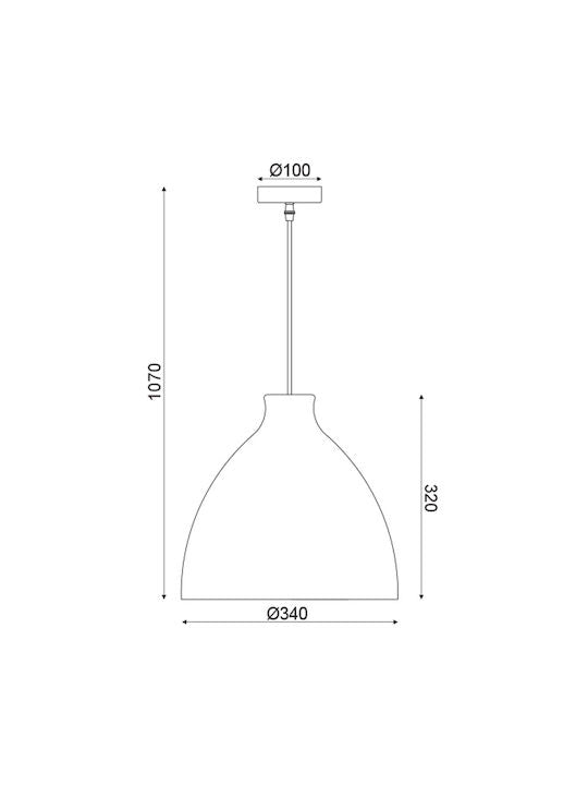 ΚΡΕΜΑΣΤΟ Φ/Σ 1ΧΕ27 ΚΑΦΕ ΚΑΛΑΜΙ Φ34ΧΗ107CM - ledmania.gr