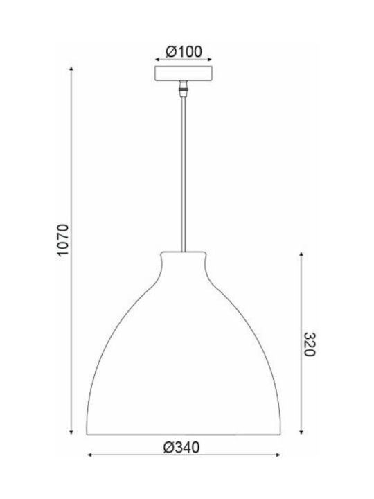 ΚΡΕΜΑΣΤΟ Φ/Σ 1ΧΕ27 ΚΑΛΑΜΙ Φ34ΧΗ107CM - ledmania.gr