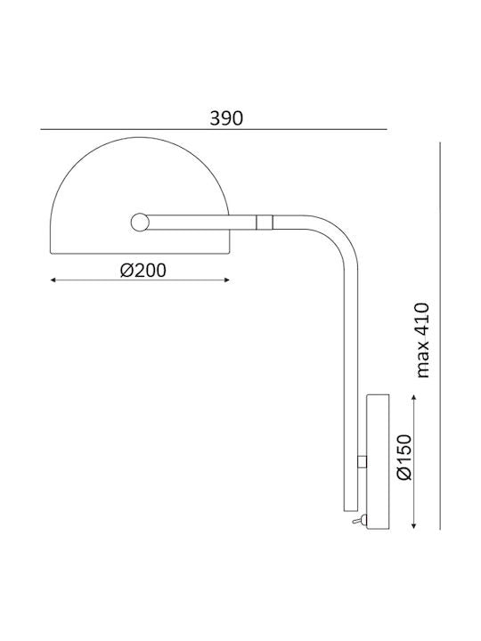 ΕΠΙΤΟΙΧΟ Φ/Σ 1ΧΕ27 ΜΕΤΑΛΛΙΚΟ 25Χ30ΧΗ42CM - ledmania.gr