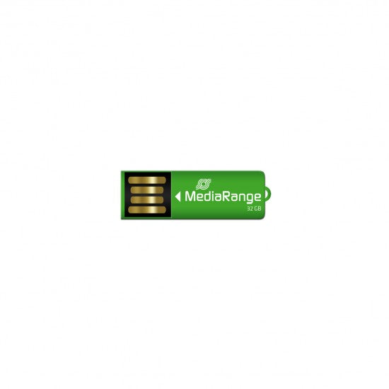 MediaRange USB 2.0 Nano Flash Drive Paper-clip stick 32GB (Green) (MR977)