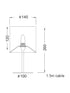 ΠΟΡΤΑΤΙΦ ΥΦΑΣΜΑ ΛΕΥΚΟ 1X40W E14 H28CM - ledmania.gr