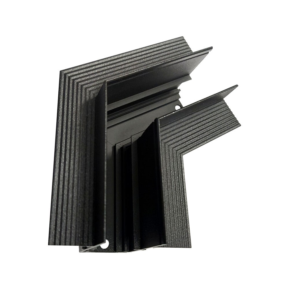 ΓΩΝΙΑ 120° ΓΙΑ ΜΑΓΝΗΤΙΚΗ ΡΑΓΑ TRIMLESS  ΜΑΥΡΗ ΜΑΤ - ledmania.gr