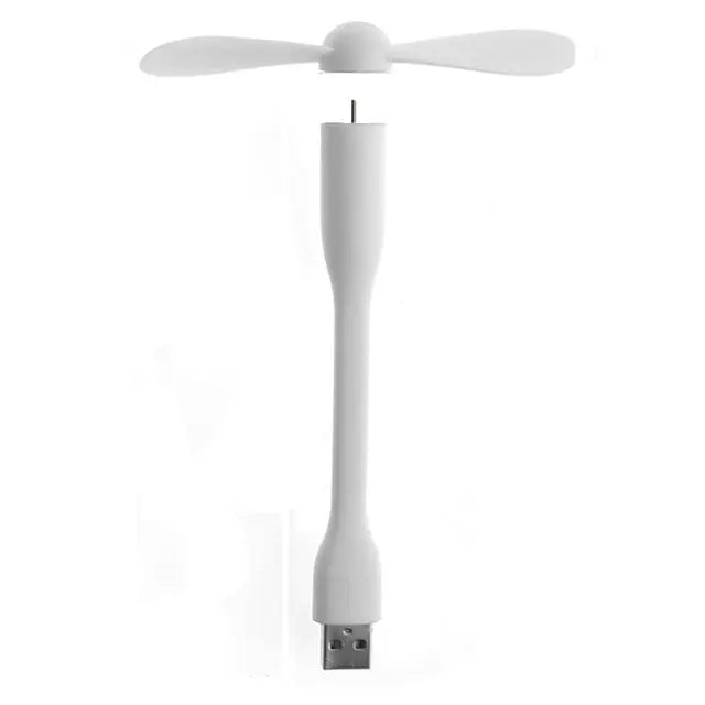 Μίνι ανεμιστήρας USB Ευέλικτος εύκαμπτος ανεμιστήρας για φορητό υπολογιστή Power Bank-εναλλασσόμενου ρεύματος-Λευκος-τεμ.1 - ledmania.gr