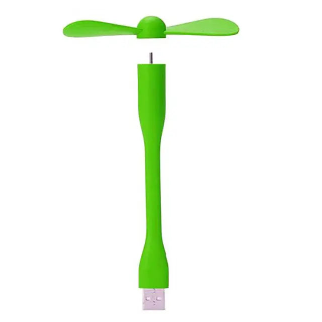 Μίνι ανεμιστήρας USB Ευέλικτος εύκαμπτος ανεμιστήρας για φορητό υπολογιστή Power Bank-εναλλασσόμενου ρεύματος-Πρασινος-τεμ.1 - ledmania.gr