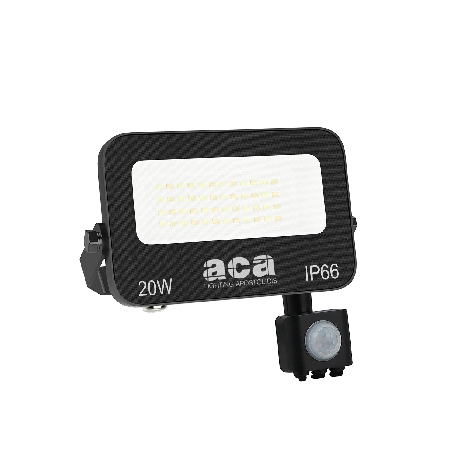 ΠΡΟΒΟΛΕΑΣ LED SMD ΜΑΥΡΟΣ ΜΕ ΑΙΣΘΗΤΗΡΑ 20W 3CCT 2000LM 185-265V RA>80 IP66 - ledmania.gr