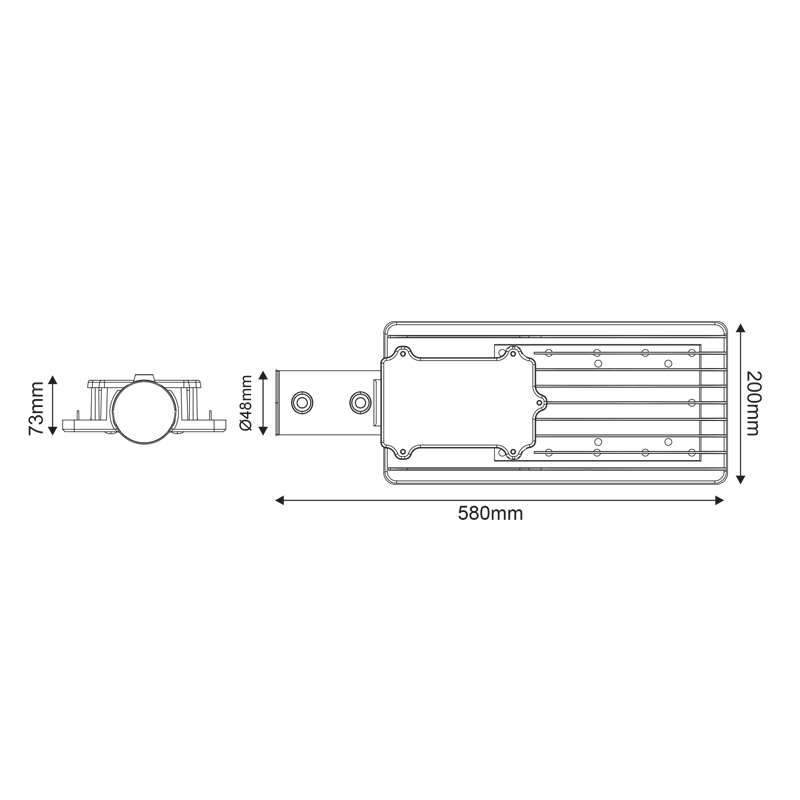LED STREET LUMINAIRE 150W 15000LM 4000K 120X50˚ CLASS I 230V AC IP66 - ledmania.gr