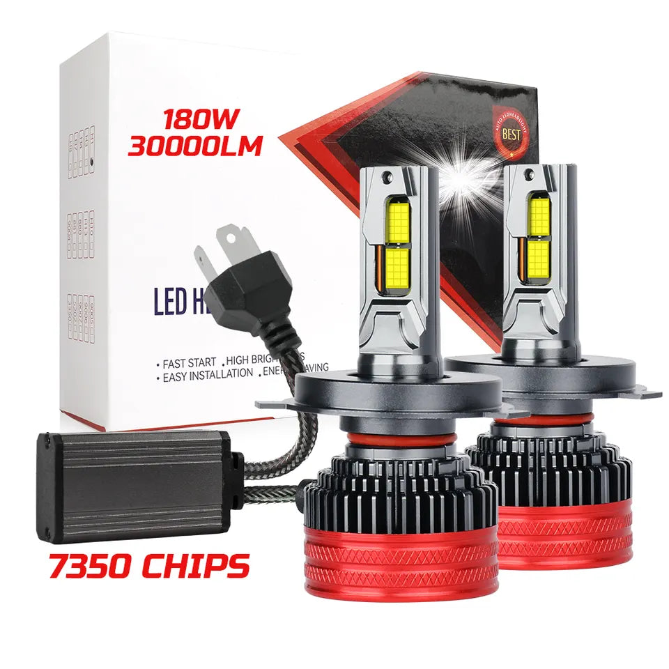 H4 Canbus R11 Νέα σχεδίαση υψηλής ισχύος 180W-30000LM Λαμπτήρες αυτοκινήτου Led Canbus Ψυχρο Λευκο-σετ 2τεμ. - ledmania.gr