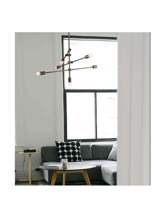 ΚΡΕΜΑΣΤΟ Φ/Σ 7ΧΕ27 ΜΕΤΑΛΛΙΚΟ ΛΕΥΚΟ Φ80ΧΗ130CM - ledmania.gr