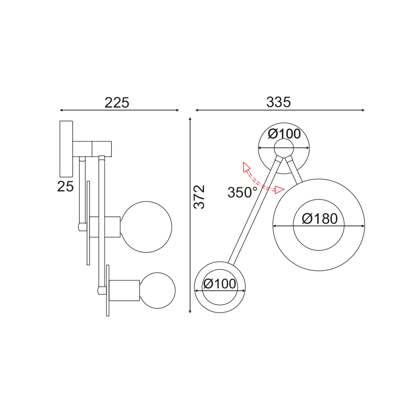 ΕΠΙΤΟΙΧΟ Φ/Σ 2ΧΕ27 ΟΡΕΙΧΑΛΚΟ ΜΕΤΑΛΛΙΚΟ 18Χ74X23CM CLOCK - ledmania.gr