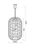 ΚΡΕΜΑΣΤΟ Φ/Σ 3ΧΕ27 ΜΕΤΑΛΛΙΚΟ ΜΑΥΡΟ Φ43ΧΗ120CM - ledmania.gr