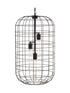 ΚΡΕΜΑΣΤΟ Φ/Σ 3ΧΕ27 ΜΕΤΑΛΛΙΚΟ ΜΑΥΡΟ Φ43ΧΗ120CM - ledmania.gr