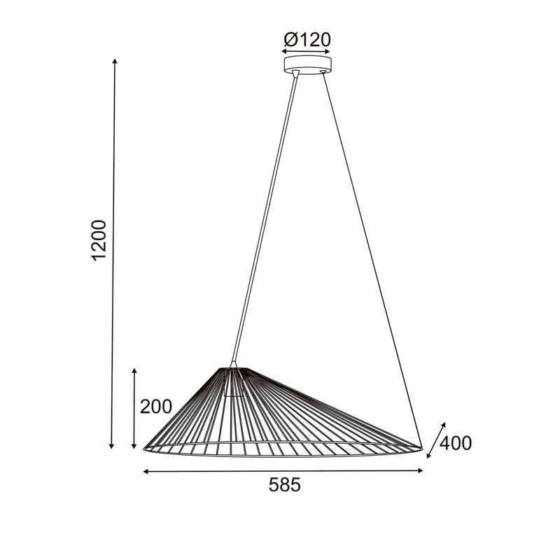 ΚΡΕΜΑΣΤΟ Φ/Σ 1xE27 CAPPELLO ΧΡΥΣΟ ΜΕΤ/ΚΟ 60Χ40120CM - ledmania.gr