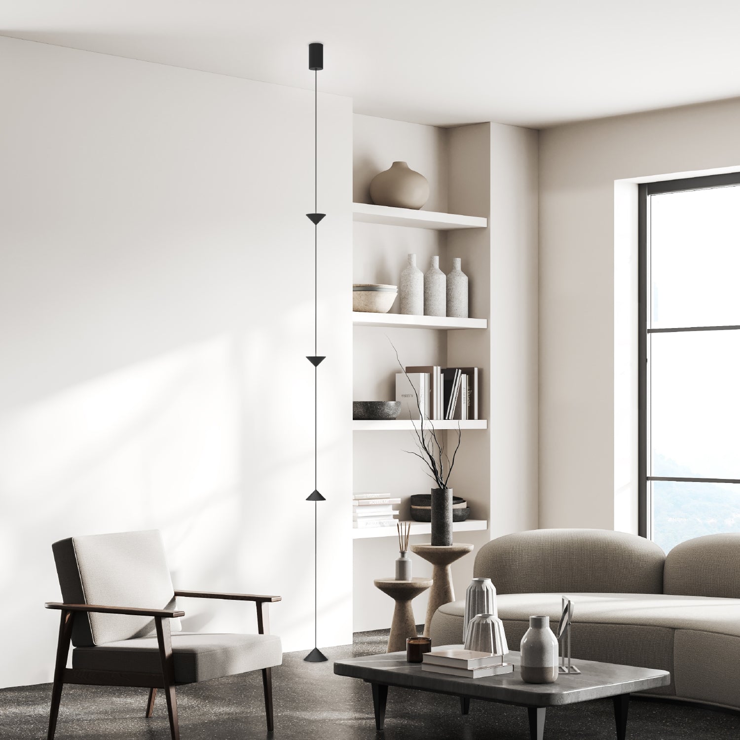 Κρεμαστό Φωτιστικό LED ACA Sundrop OKN6001PBK Αμμώδες Μαύρο 12W 3000K 370lm