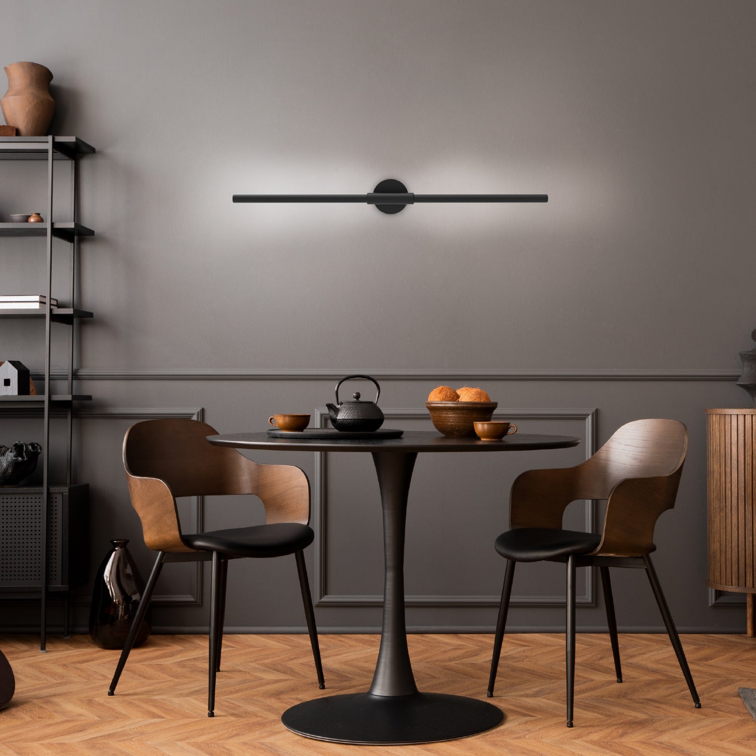 Επιτοίχιο Φωτιστικό LED ACA Leaf OKN9600AW6BK Αμμώδες Μαύρο 10W 3000K 410lm