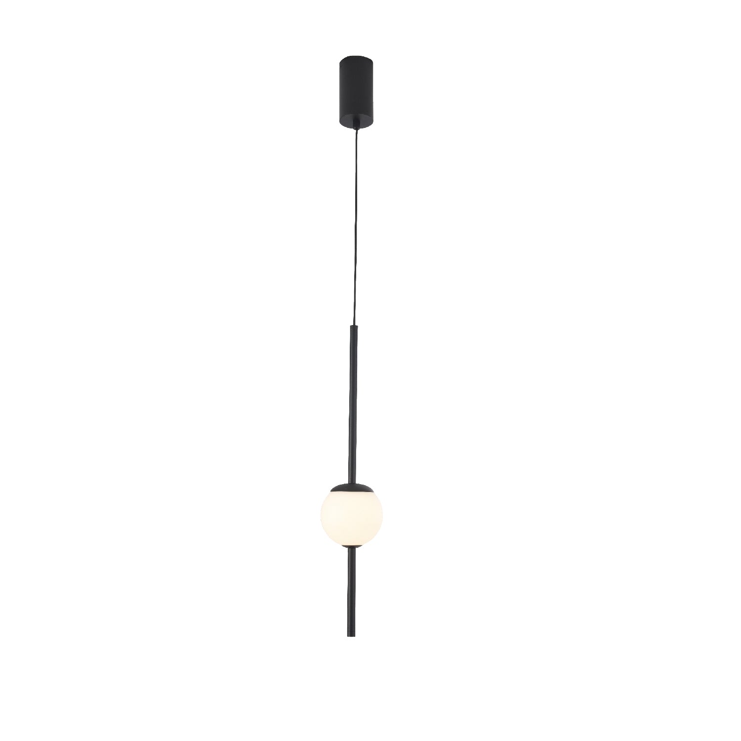Κρεμαστό Φωτιστικό LED ACA Ball OKN96161BK Αμμώδες Μαύρο 5W 3000K 550lm