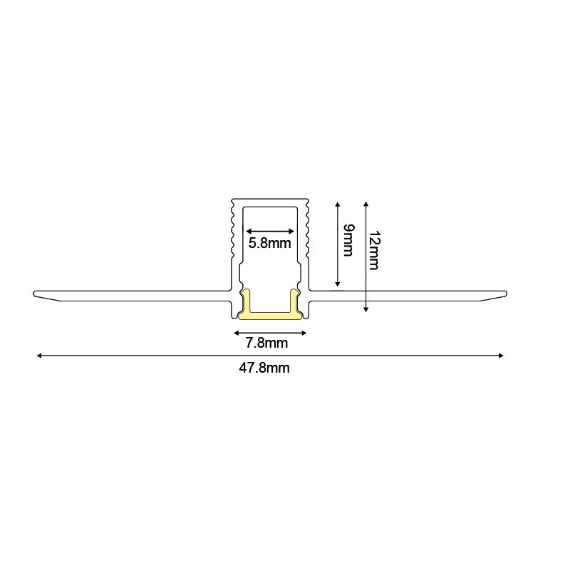 LATE ULTRA MINI TRIMLESS ΠΡΟΦΙΛ ΑΛΟΥΜΙΝΙΟΥ ΜΕ ΟΠΑΛ PC ΚΑΛΛΥΜΑ 2m/pc-(Τιμή Μέτρου) - ledmania.gr