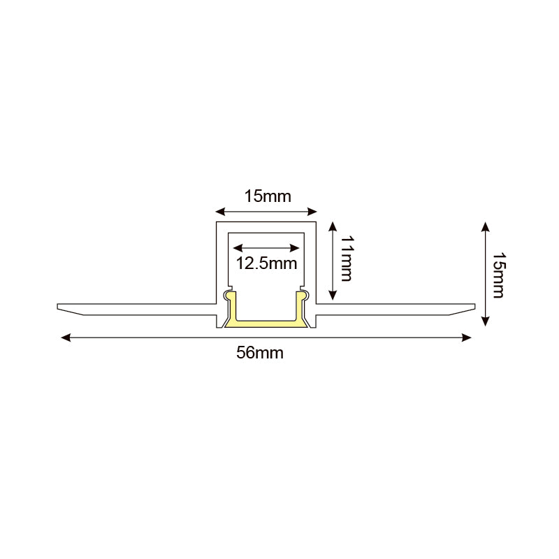 LING TRIMLESS ALUMINUM PROFILE WITH OPAL PC DIFFUSER 2m/pc-(Τιμή Μέτρου) - ledmania.gr