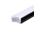 BLACK MICRO ALUMINUM PROFILE WITH OPAL PC DIFFUSER 2m/pc(Τιμή μέτρου)
