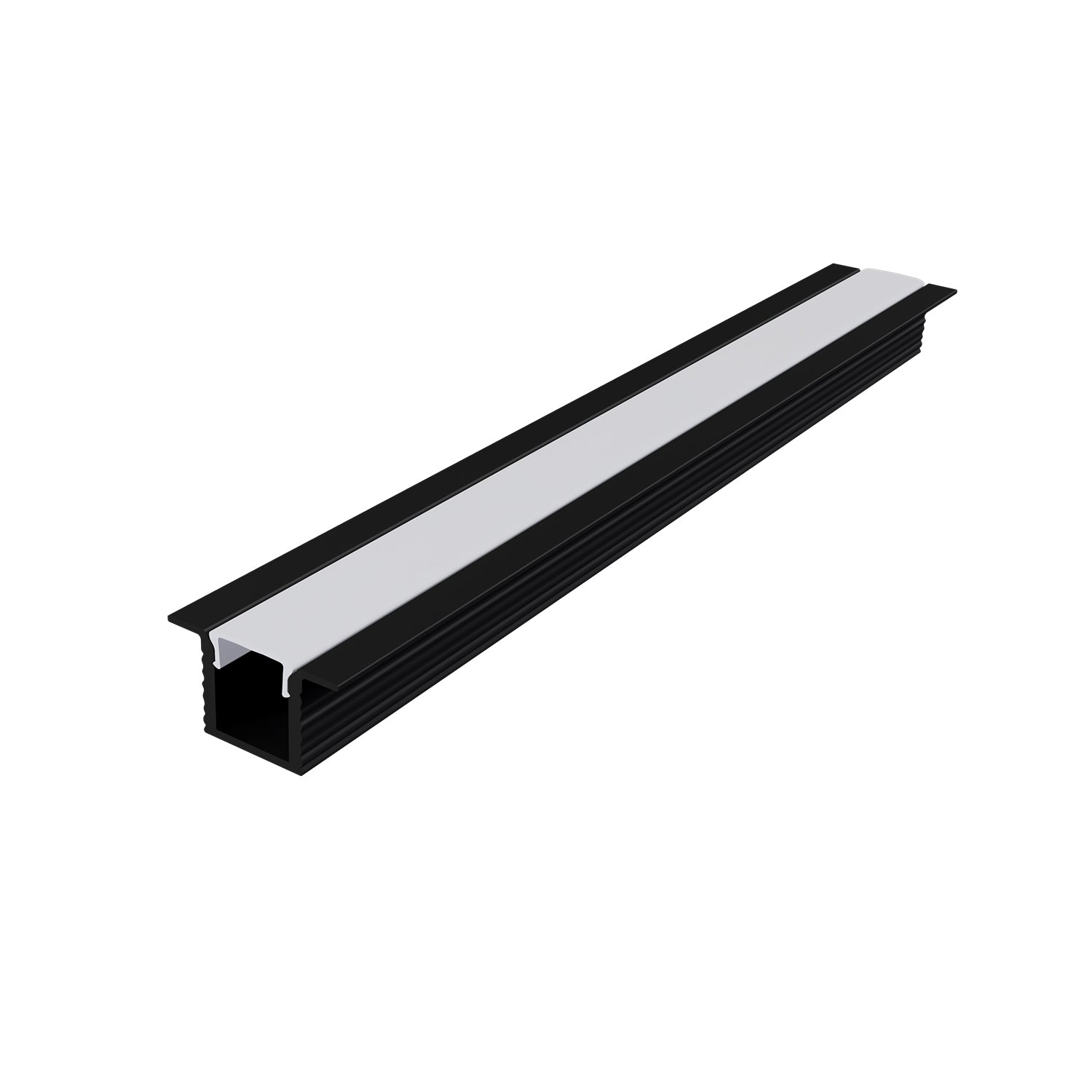ERIN ALUMINUM PROFILE P189 BLACK WITH OPAL PC DIFFUSER 2m/pc-(Τιμή Μέτρου)