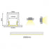 ERIN ALUMINUM PROFILE P189 BLACK WITH OPAL PC DIFFUSER 2m/pc-(Τιμή Μέτρου)