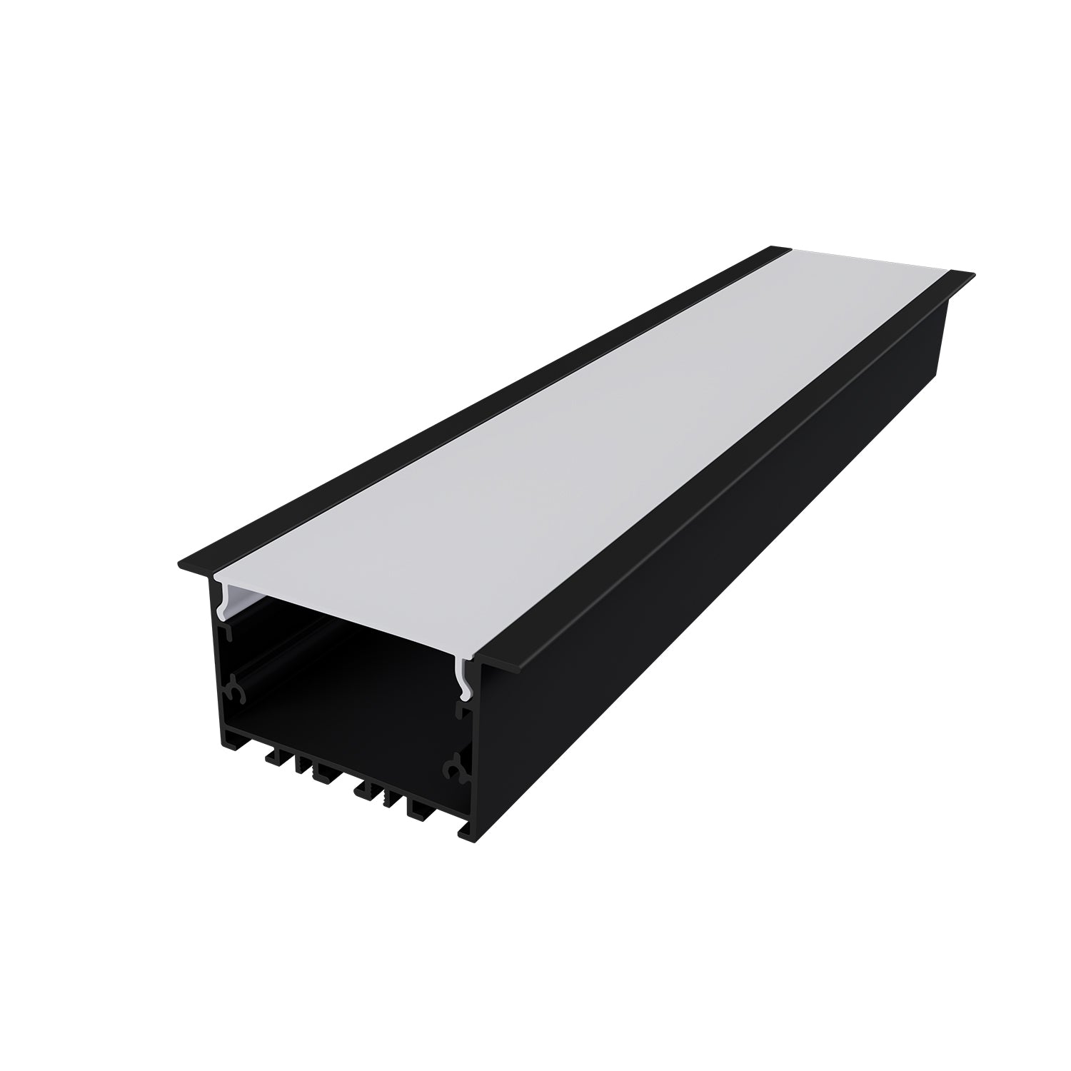WILA ΠΡΟΦΙΛ ΑΛΟΥΜΙΝΙΟΥ ΜΑΥΡΟ ΜΕ ΟΠΑΛ ΚΑΛΛΥΜΑ 3m/pc-(Τιμή Μέτρου)