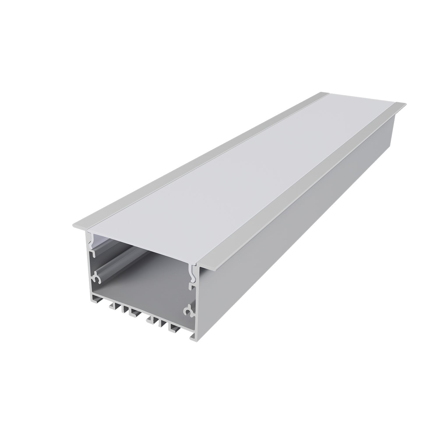 WILA ΠΡΟΦΙΛ ΑΛΟΥΜΙΝΙΟΥ ΛΕΥΚΟ ΜΕ ΟΠΑΛ ΚΑΛΛΥΜΑ 3m/pc-(Τιμή Μέτρου)