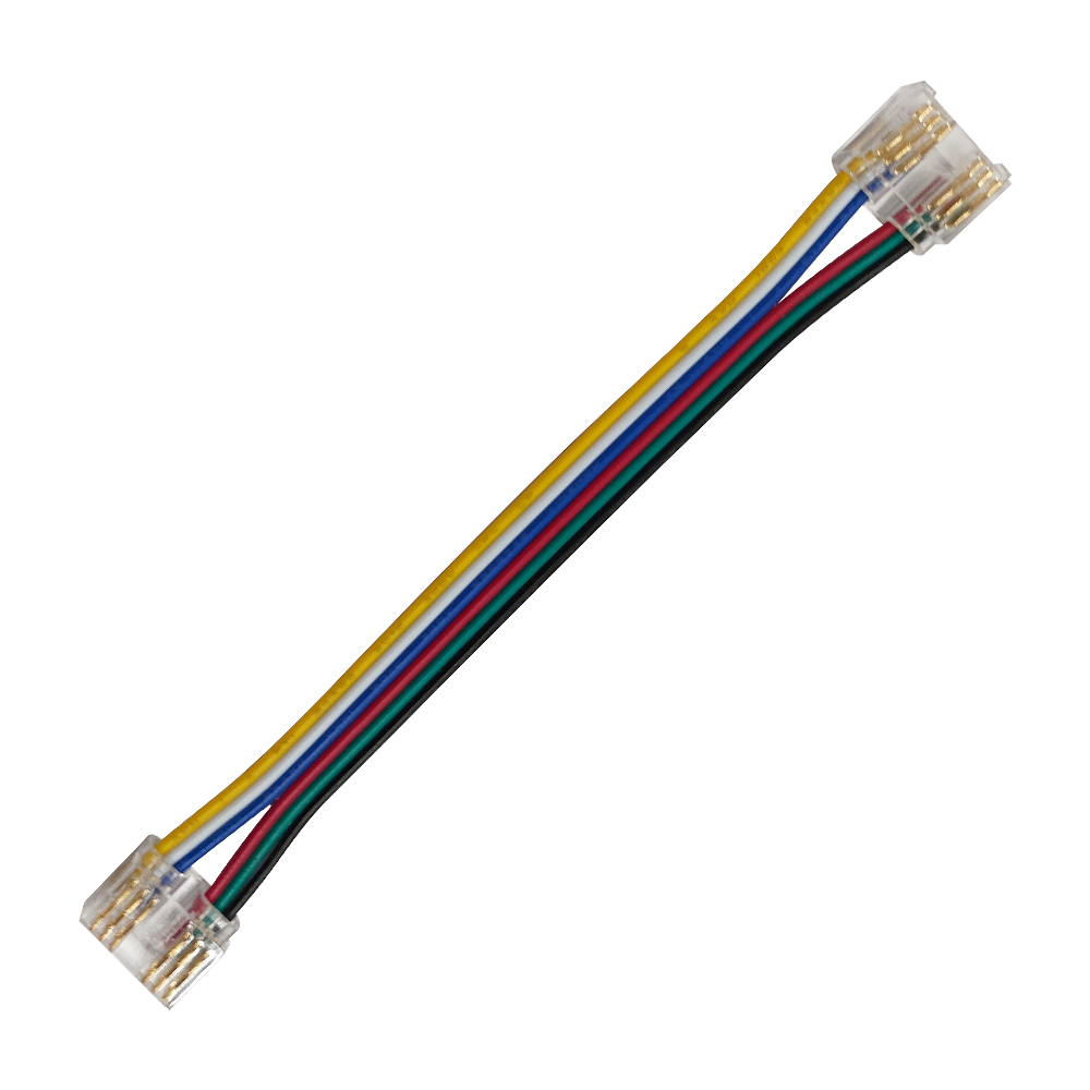 CONNECTOR FOR COB RGB CCT STRIP 12mm PCB WIDTH-10CM 6 WIRES IN THE MIDDLE - ledmania.gr