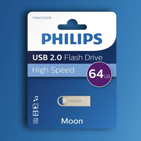 Philips USB 2.0 64GB Moon Edition - ledmania.gr