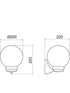 PLASTIC WALL GARDEN BLACK LUMINAIRE Φ200 E27 IP44 - ledmania.gr