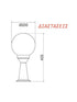PLASTIC FLOOR GARDEN BLACK LUMINAIRE 41CM Φ200 E27 IP44 - ledmania.gr